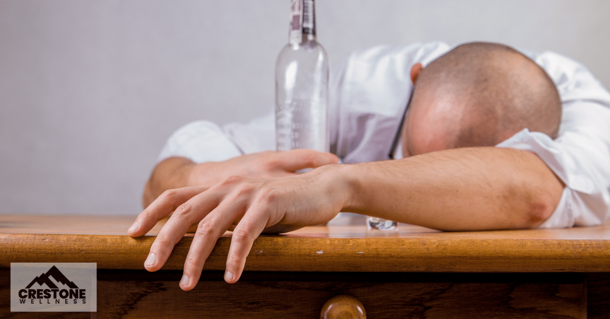 What is best way to detox from alcohol. Man drunk off of alcohol passed out on table