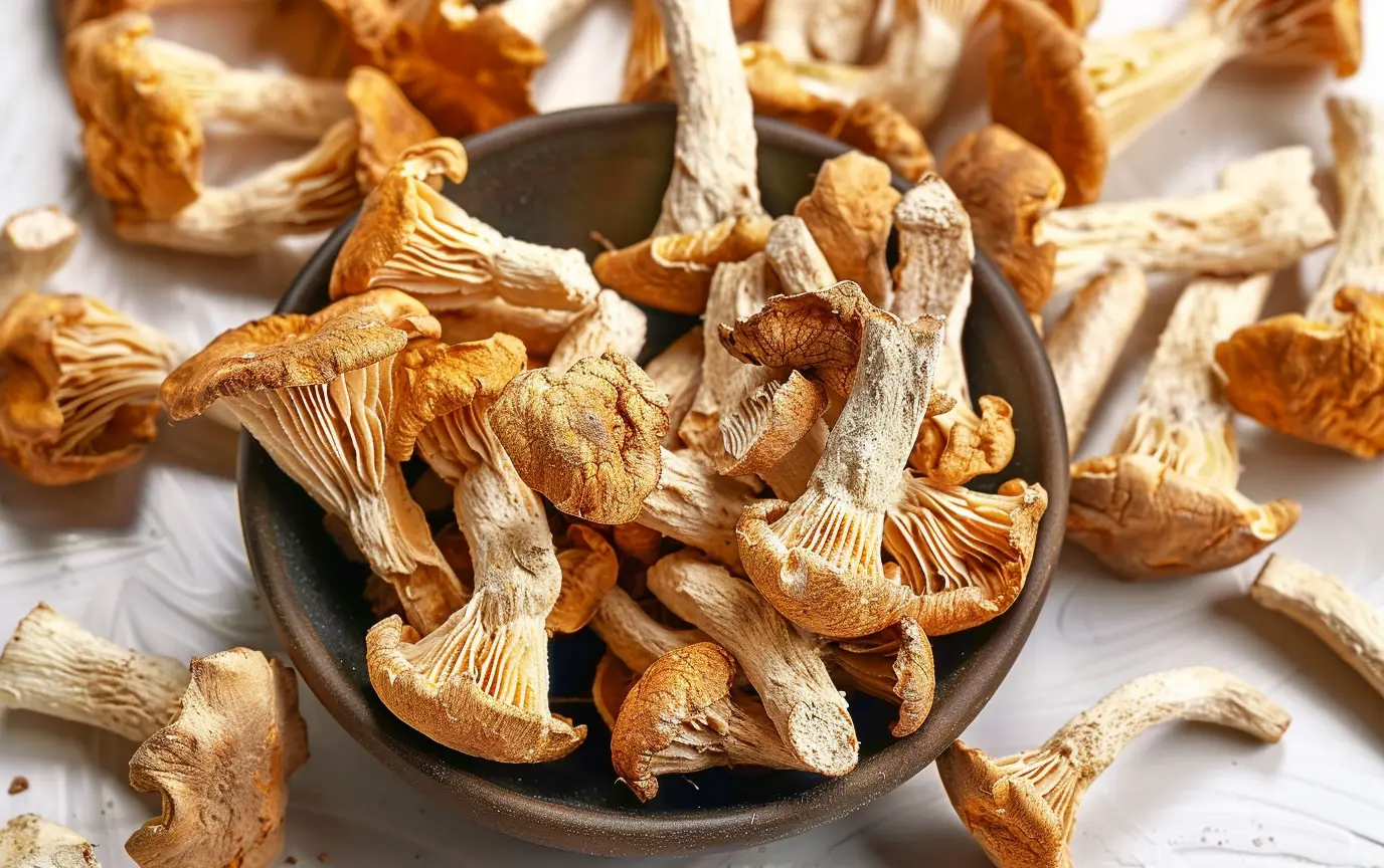 dried mushrooms in a bowl